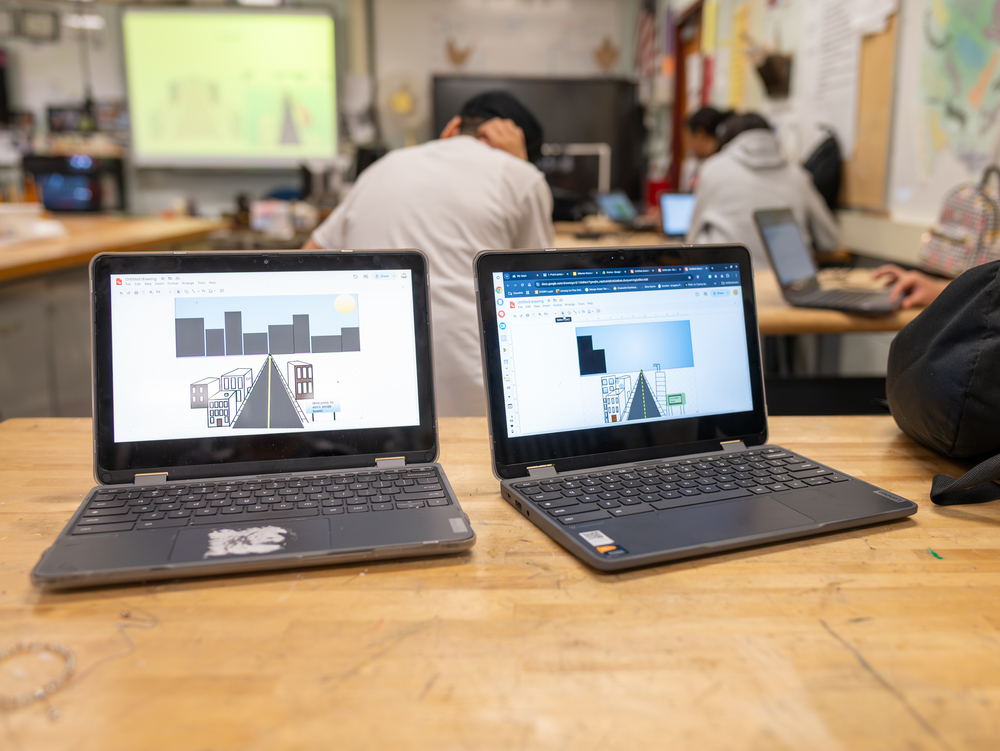 Picture of two Chroebooks