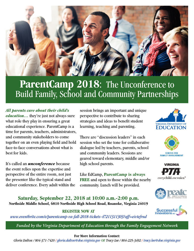 ParentCamp Heads to Virginia! – Saturday, September 22nd