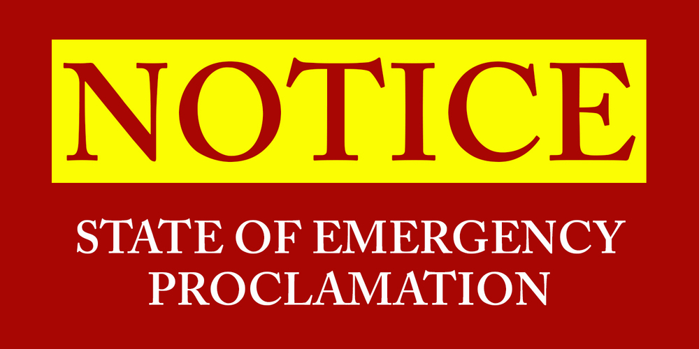 State of Emergency Proclamation
