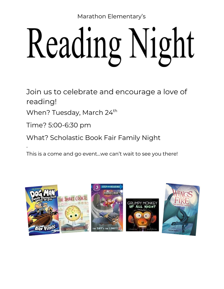 reading night flyer