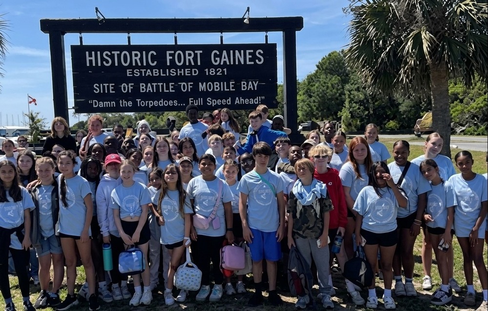 BPA 6th graders touch history