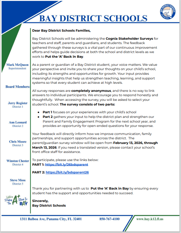 Please follow the link to complete the survey