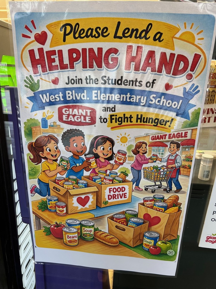 poster West students lend a hand  for Giant Eagle's Fight Hunger Campaign