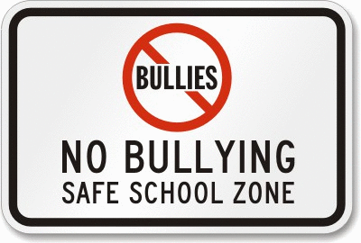 No Bullying Sign