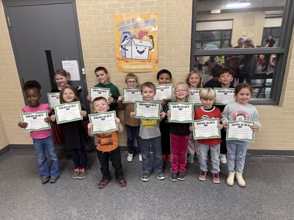Dillon November Classroom Leaders of the month