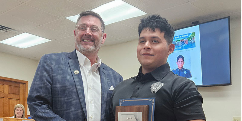 Mayor Dotson and Officer Manjarrez