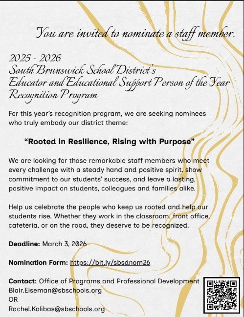 Nominate an Educator and Educational  Support Person of the Year