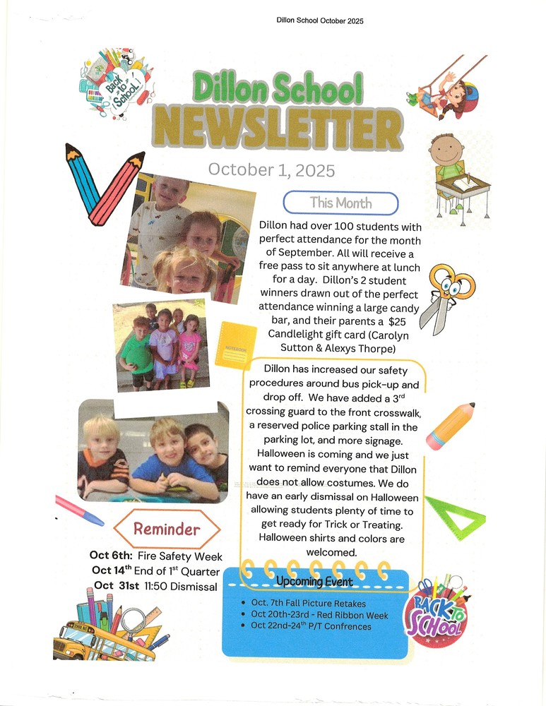 Dillon October Newsletter