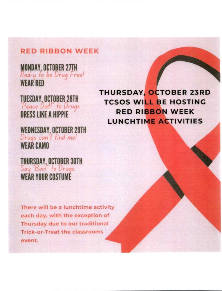 Red Ribbon Week photo for the week of October 27th- October 30th