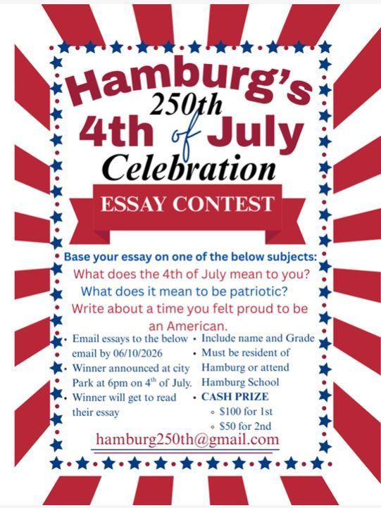 Hamburg's 250th 4th of July Celebration - Essay Contest