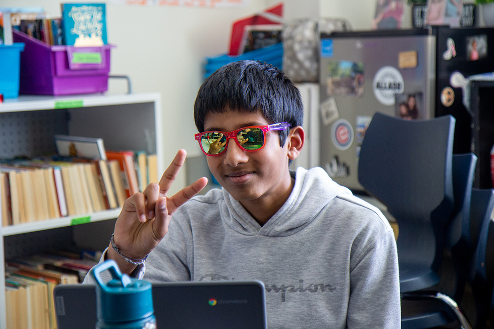 student smiling