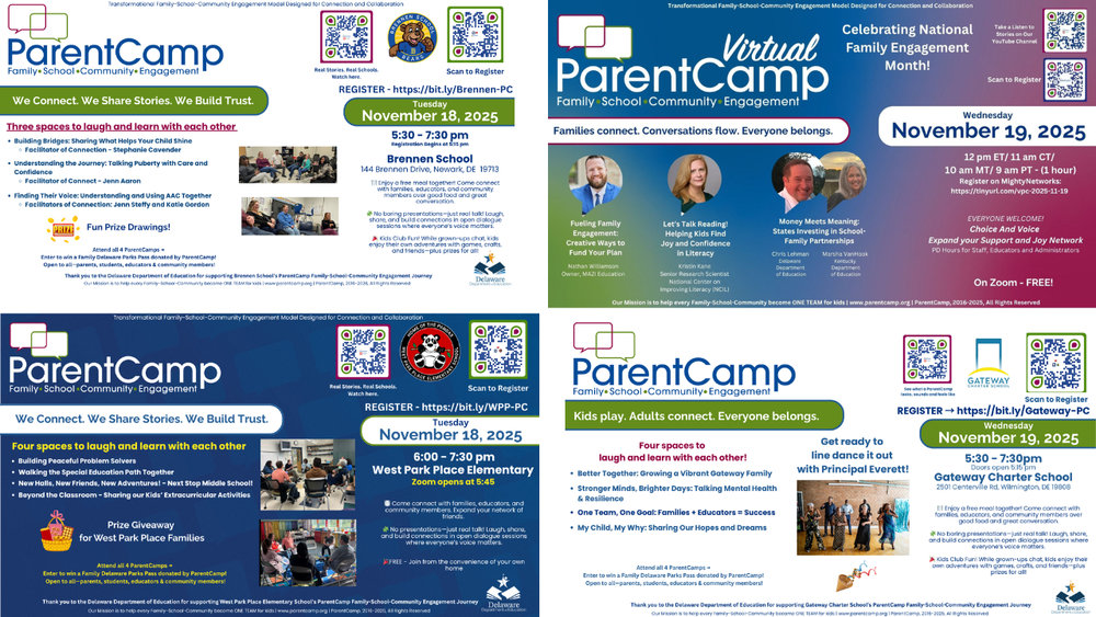 Four ParentCamps. Hundreds of families. One big message: Communities connect. Conversations flow. Everyone belongs. – Family Engagement Week