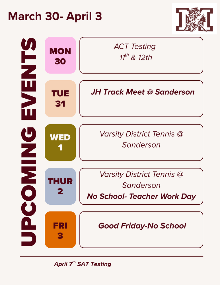 weekly events
