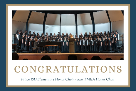 FISD Elementary Choir Named TMEA Honor Choir