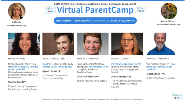 Virtual ParentCamp is back! We have missed you! – Get connected, strengthen, collaborate, bring a friend!
