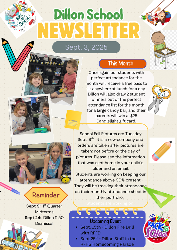 Dillon September Newsletter