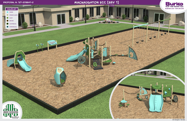 Rendering of playground
