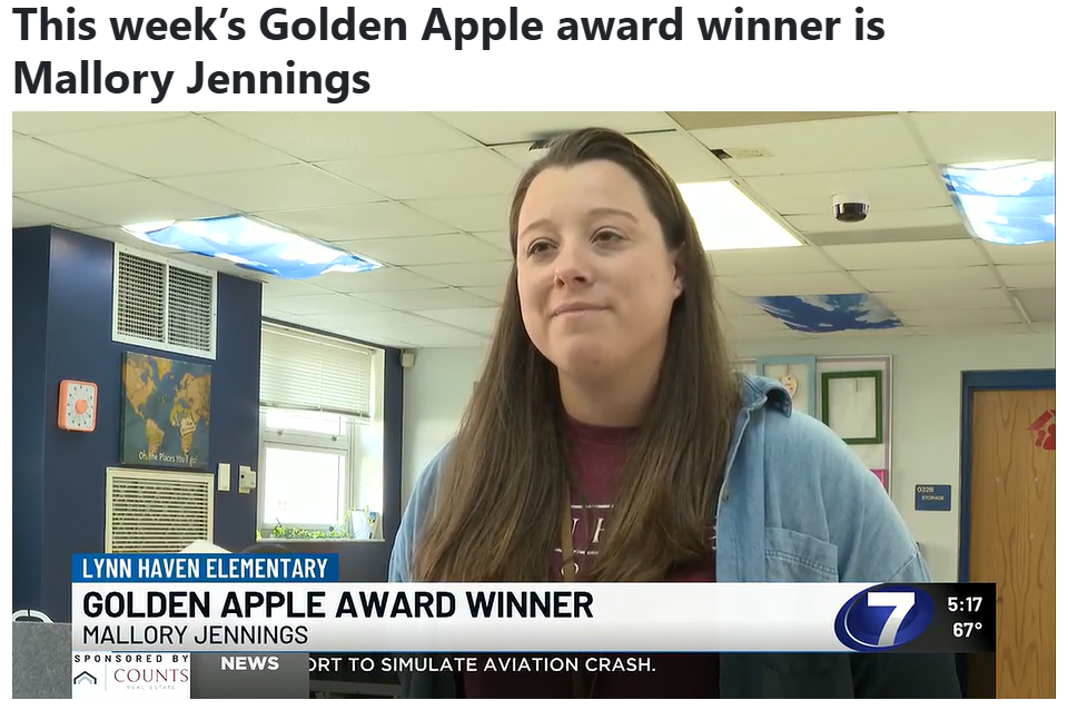 Golden Apple Award Winner Mallory Jennings