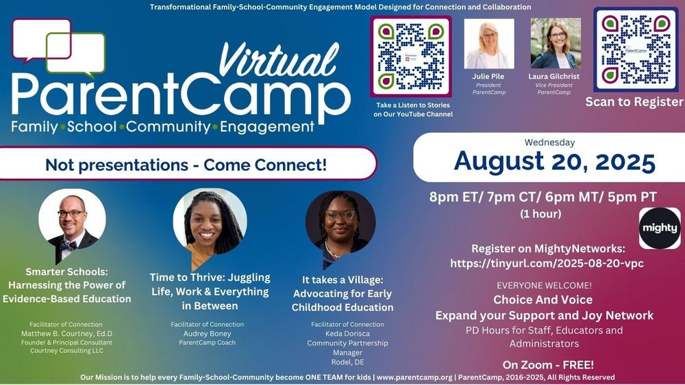 Welcome back! Join Virtual ParentCamp on August 20th!