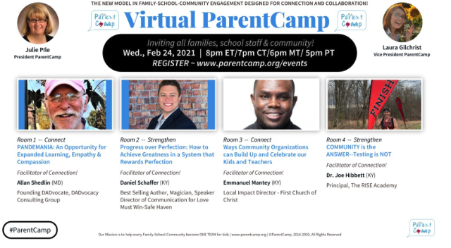 Each Virtual ParentCamp week keeps getting better and better! Registration open for February 24th!