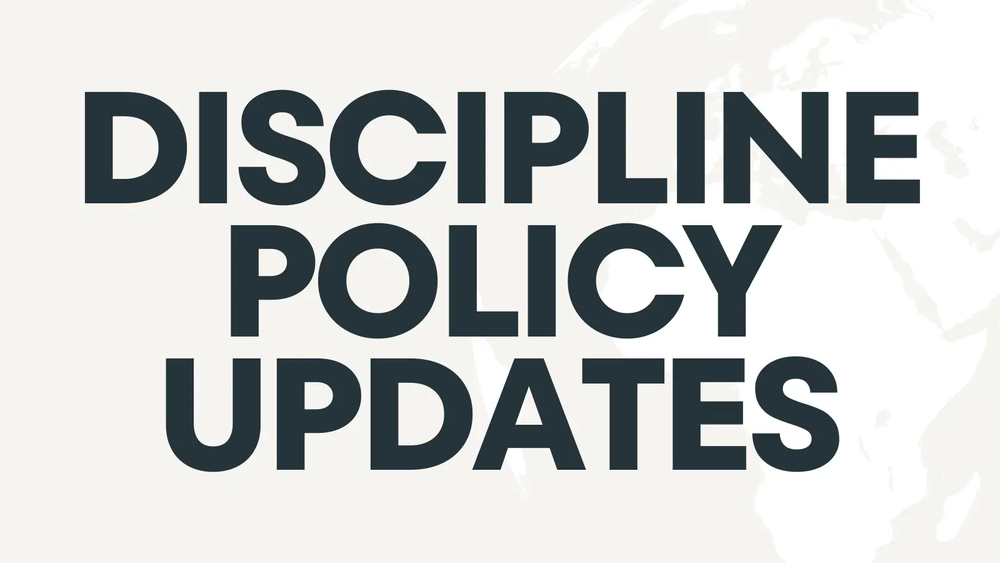 Discipline Policy Updates Image