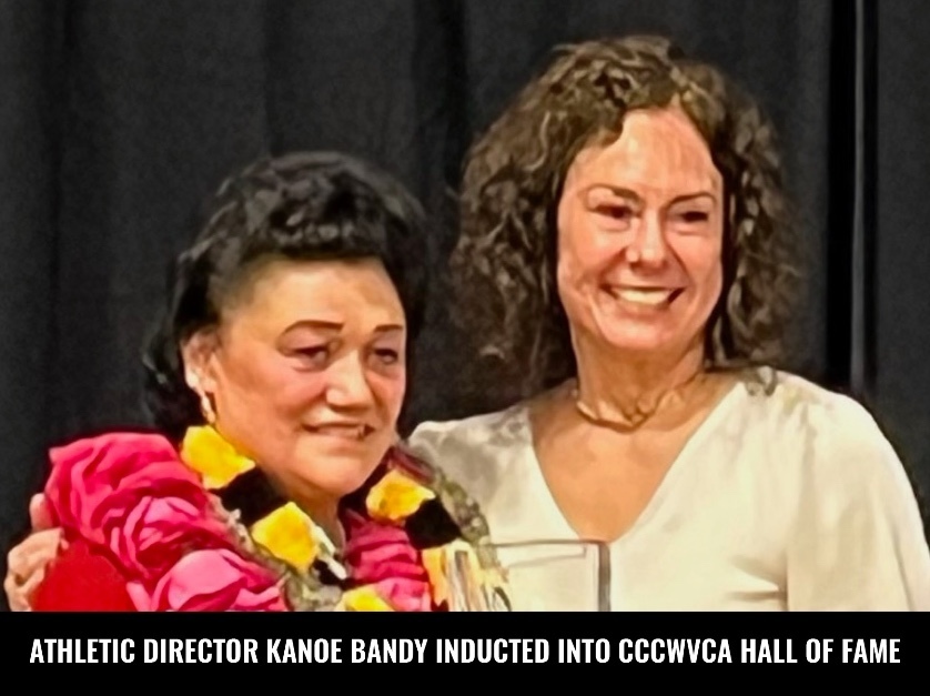 Kanoe Bandy being inducted into the CCCWVCA Hall of Fame