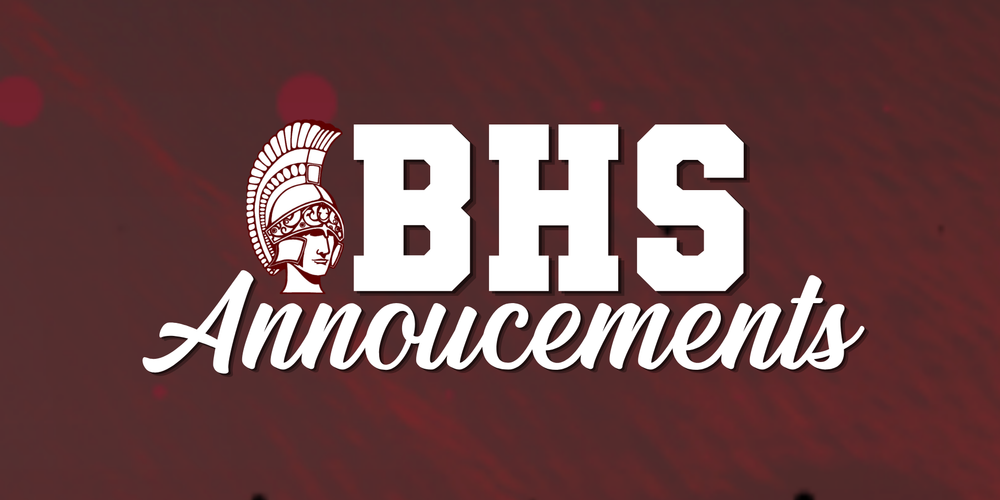 BHS Annoucements