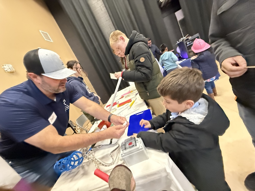 student building rocket