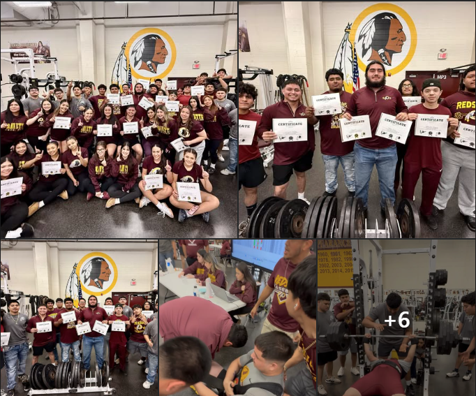 students from the powerlifting team