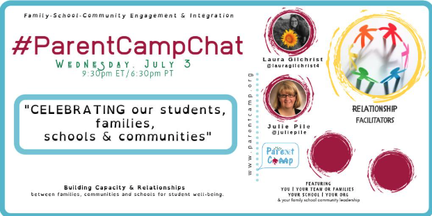 #ParentCampChat Week 2 Recap – Ready for Week 3 – Let’s Celebrate! – Wednesday 7/3 9:30 pm ET