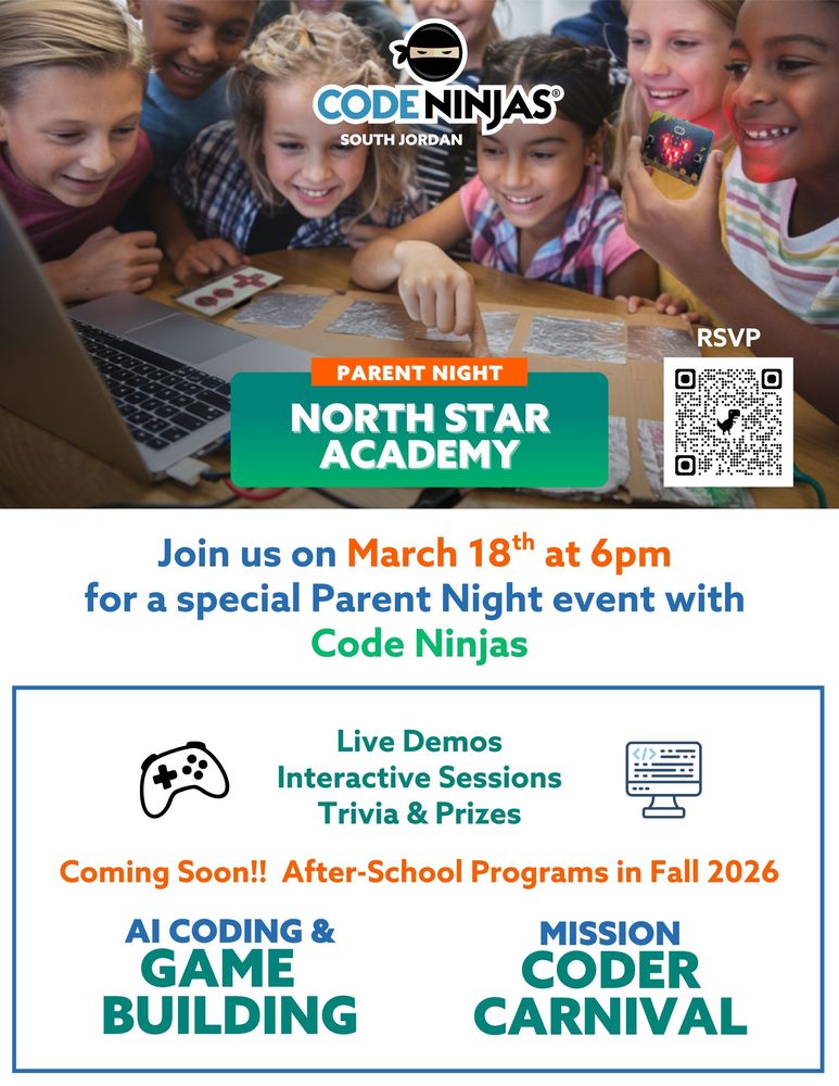 code NINja ad for parents and students