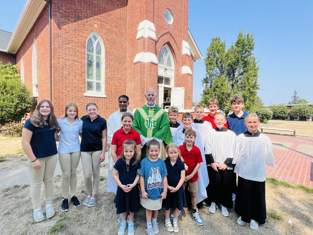 Mass with Archbishop Sample