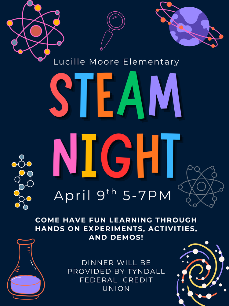 Science night April 9th from 5-7pm