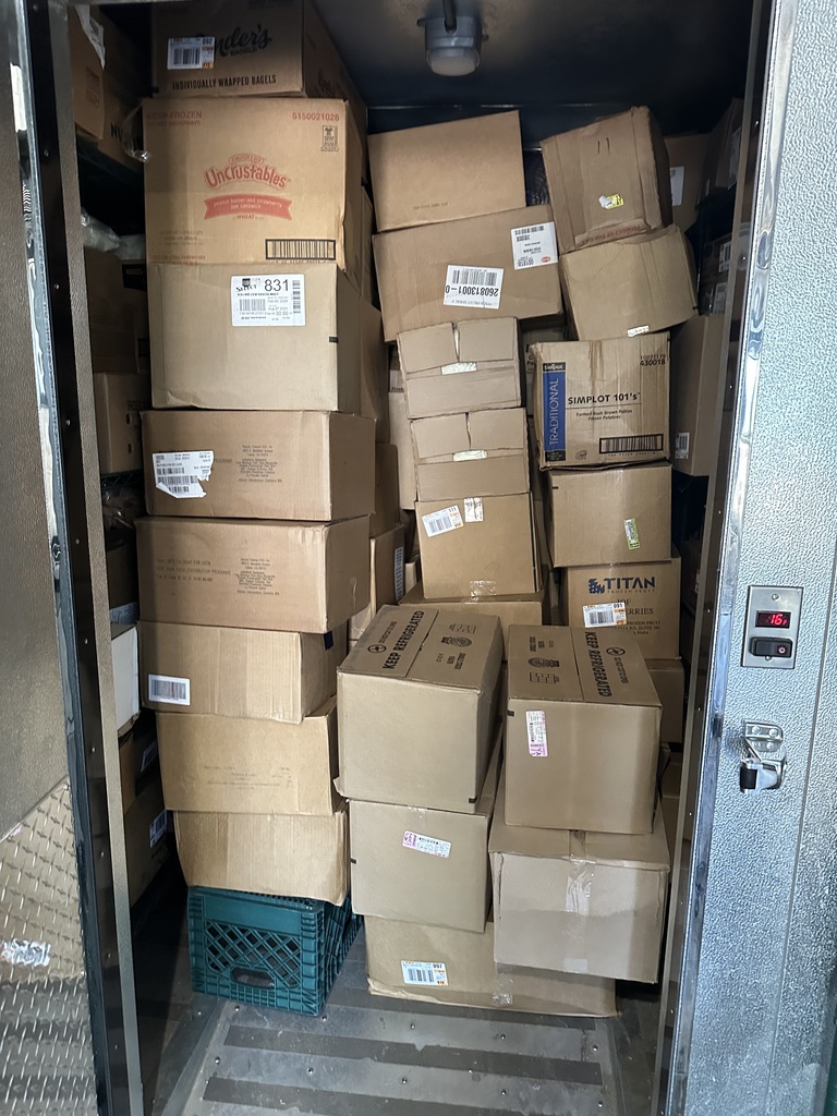 View of freezer at Corral Market