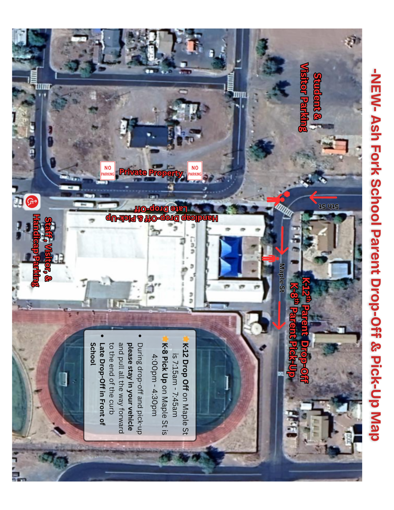 Map of new pick up and drop off.