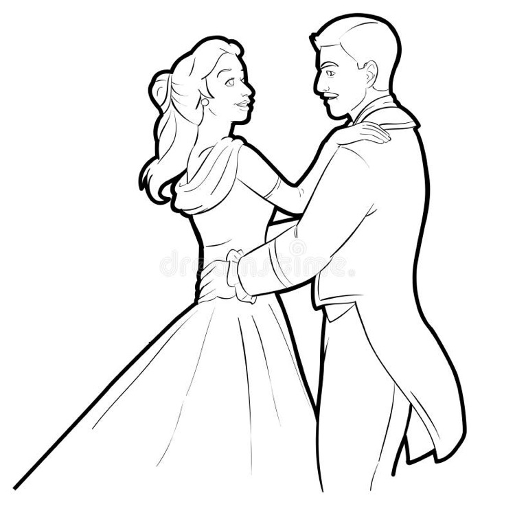 couple dancing in formal attire