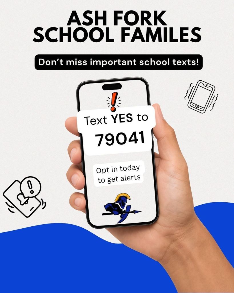 Opt in to school alerts. Text YES to 79041