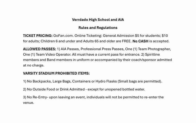 Rules and Regulations