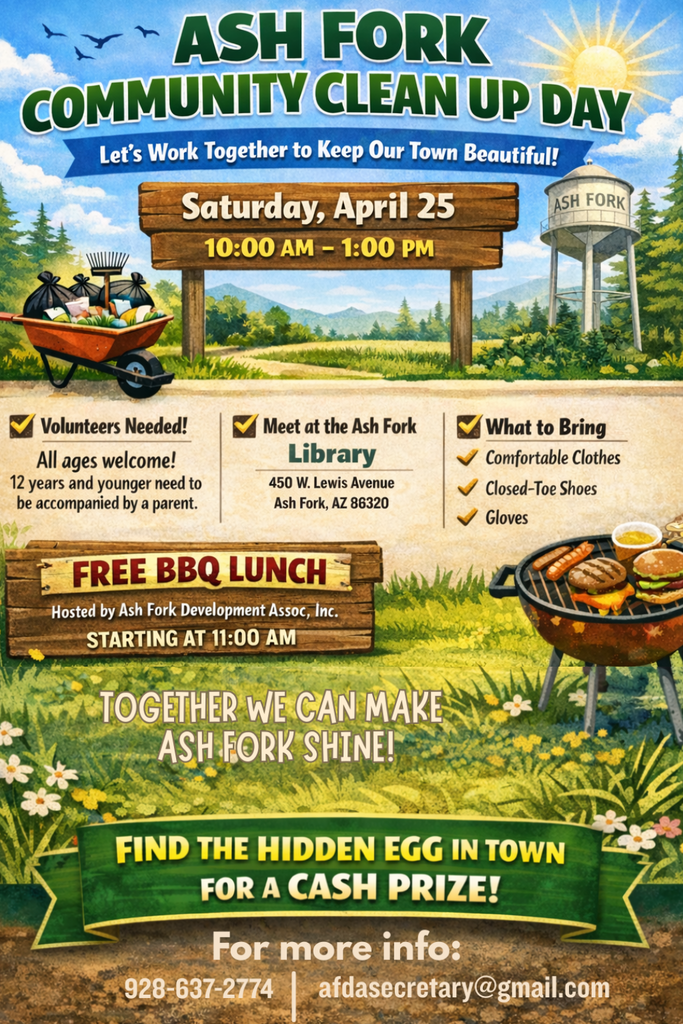 Ash Fork Community Clean up flyer