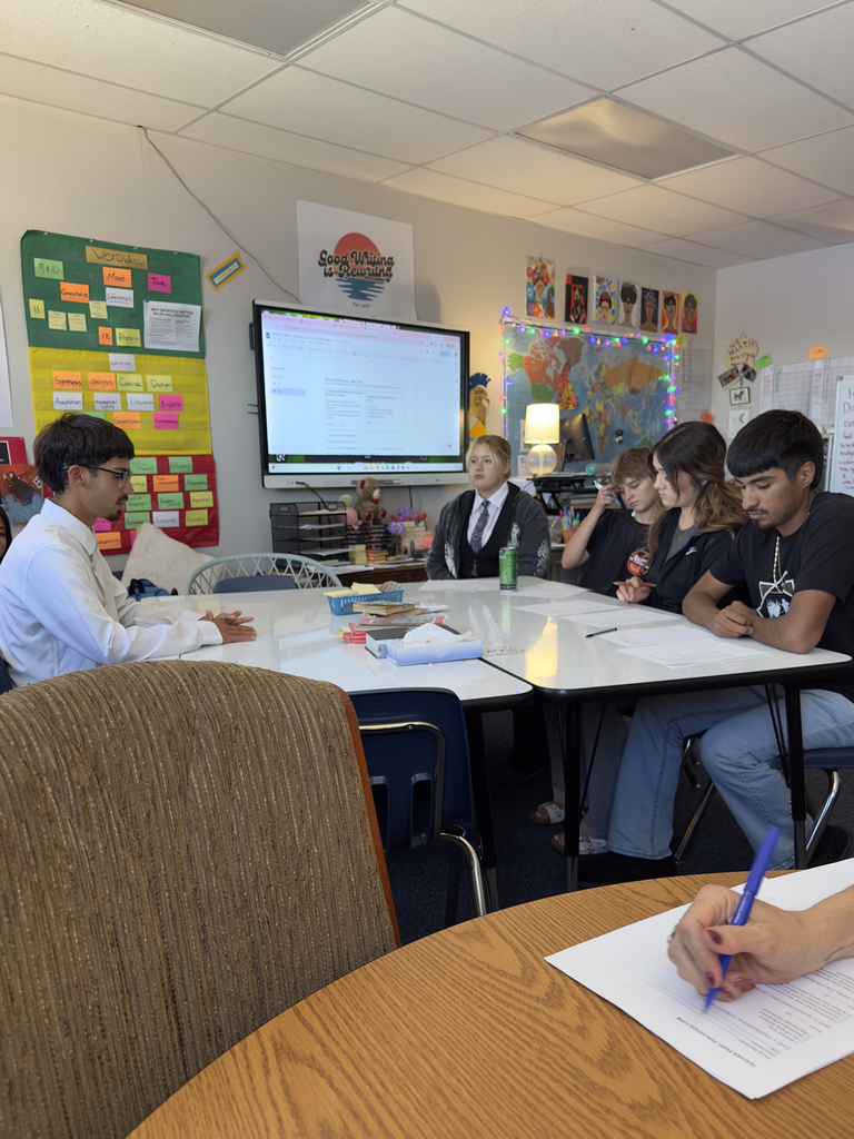 Students participating in mock interview panels