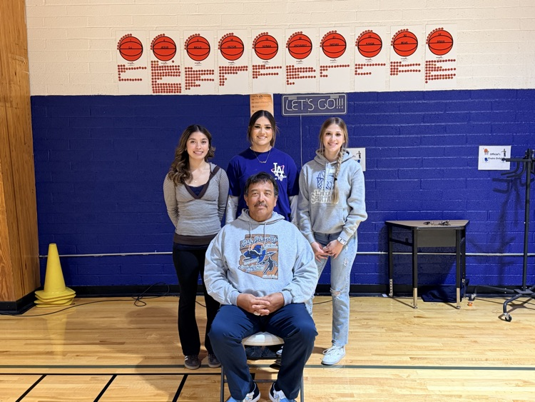 Basketball Honors: Isabella Acosta, Crystal Nixon, Andrea Vazquez and Coach Sonny Martin