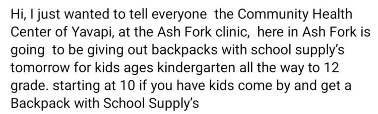 Backpack and School Supplies!