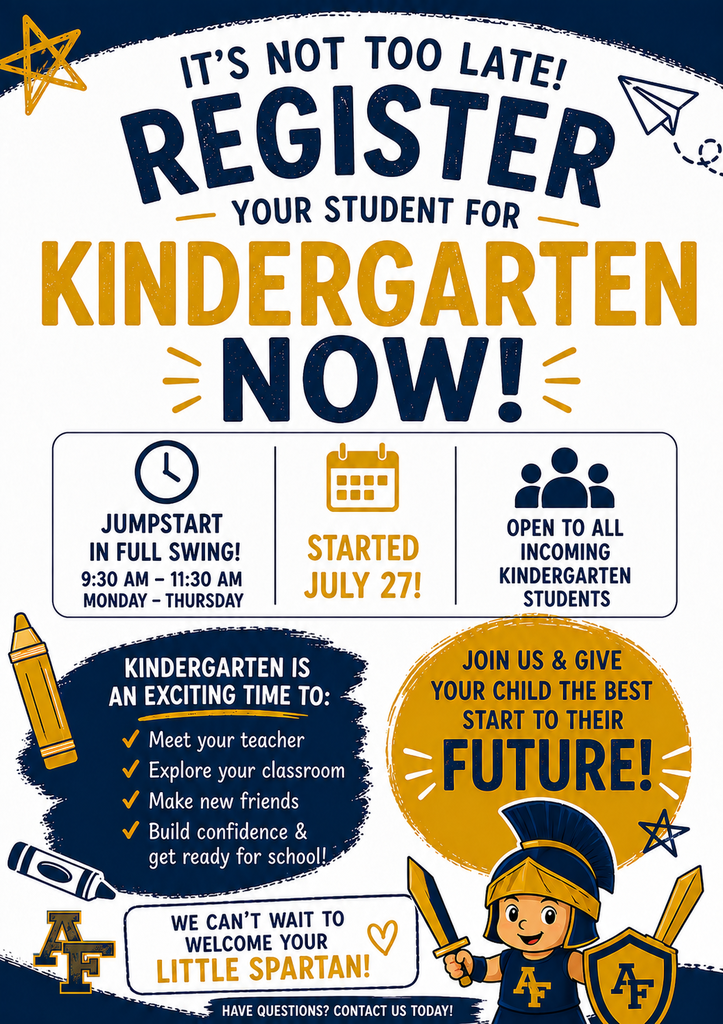 Register your student for kindergarten today.