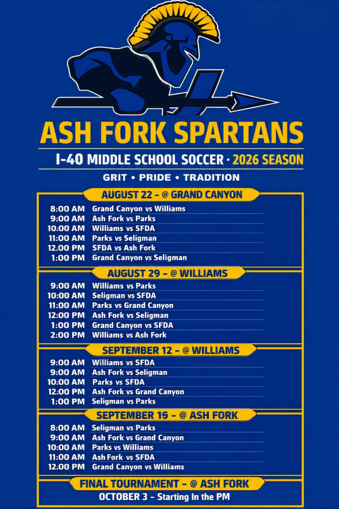 Middle School Soccer Schedule