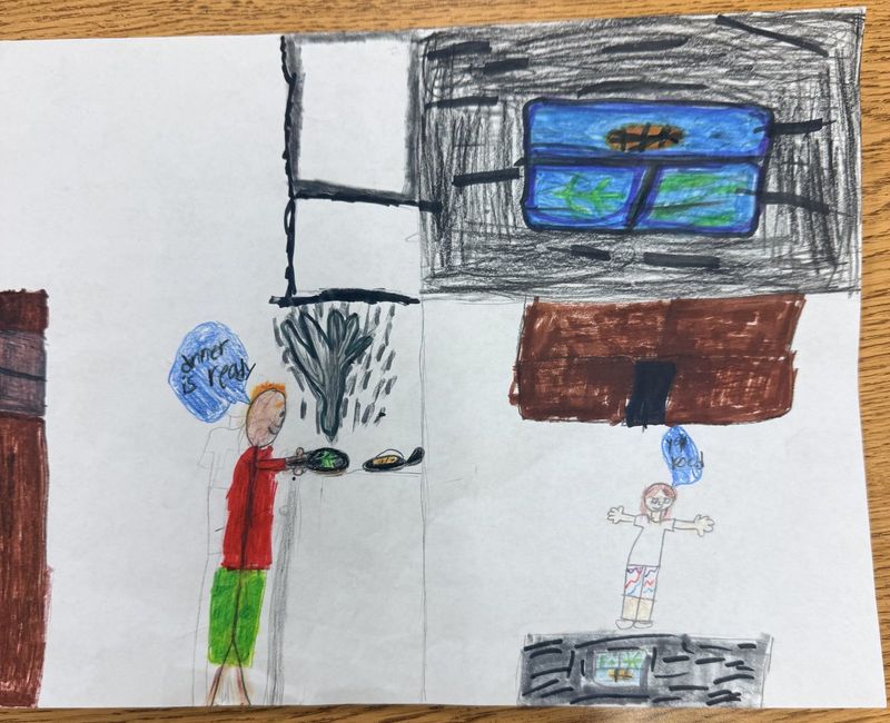 Drawing of Kitchen Fire