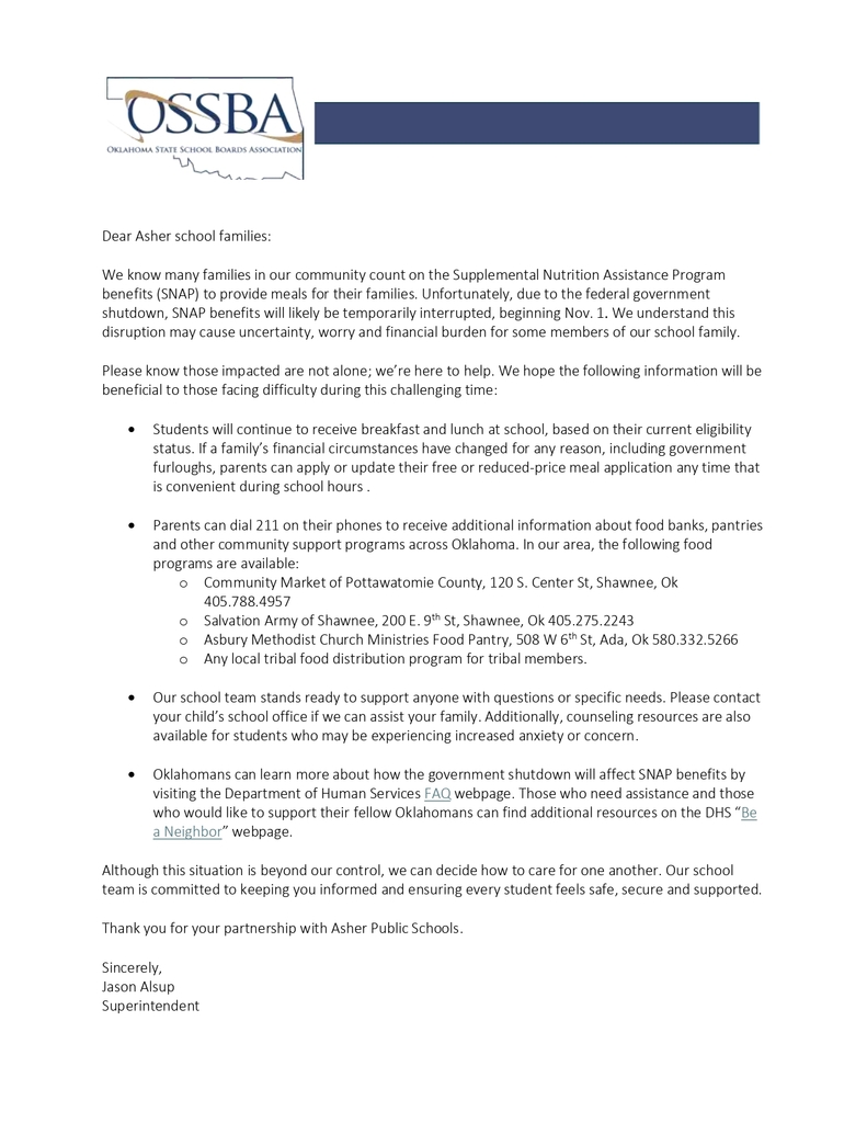 Government Shutdown Resource Letter