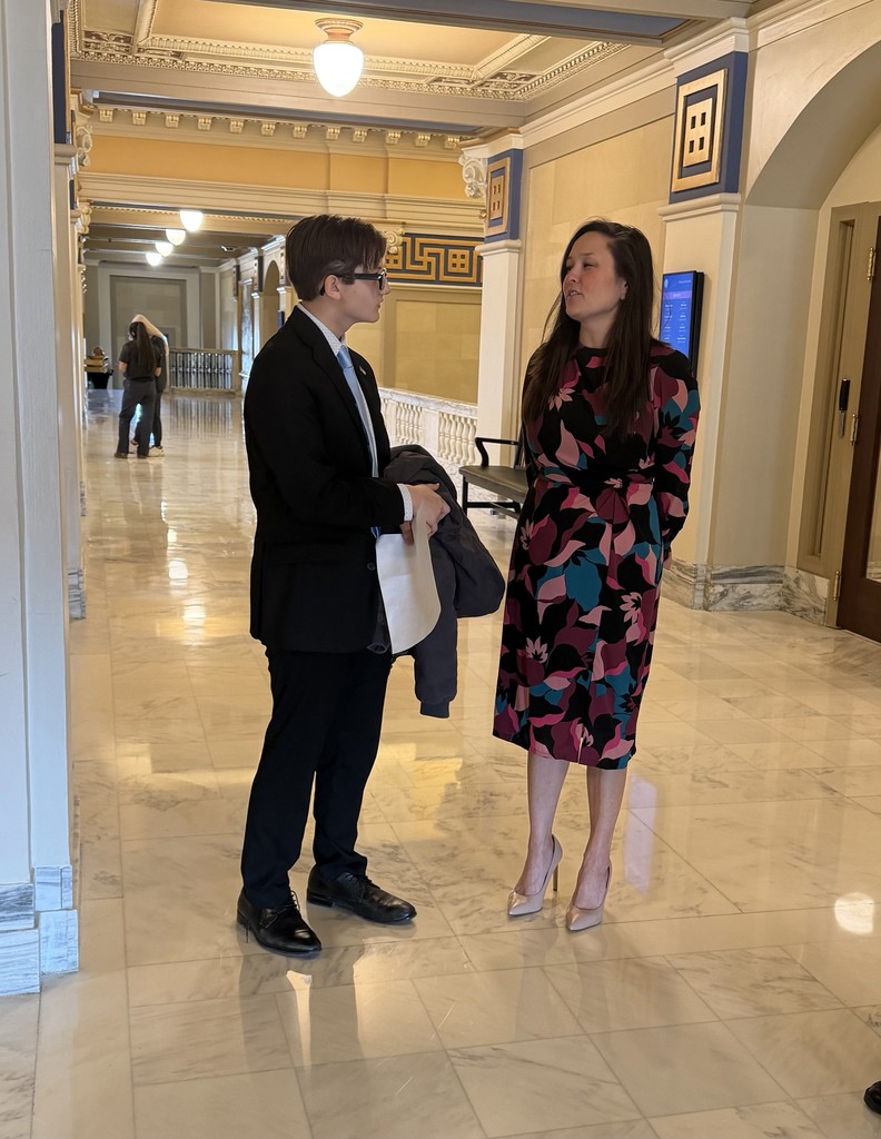 Landen with Rep. Cyndi Munson