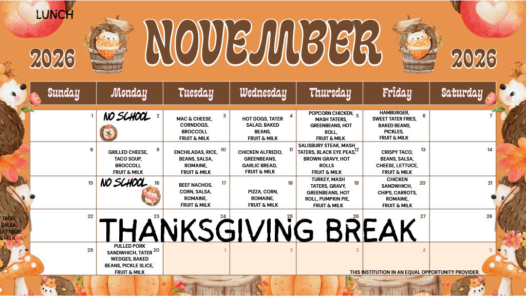 November Menus
