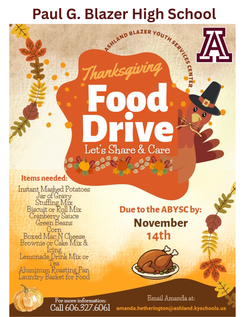 Thanksgiving Food DRive Flyer