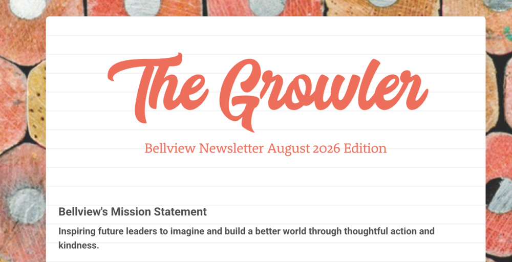 August Growler: Class Placement, 4/5 Grade Structure, Welcome New Staff, Kinder Orientation and more!